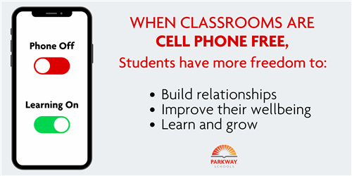 Cell phone graphic with 'Phone Off', 'Learning On' sliders